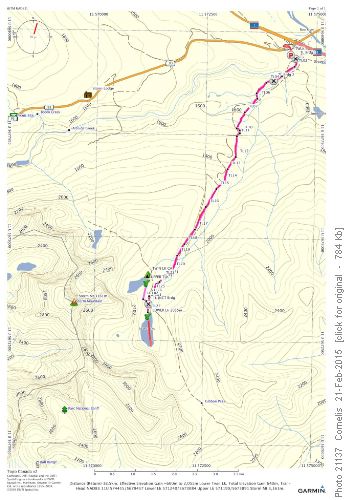 Twin Lakes Map Snowshoe Trip 12Apr08