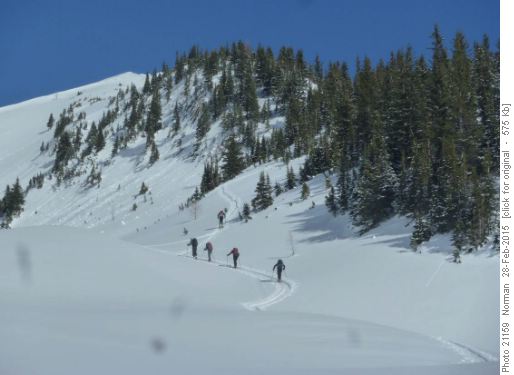 Climbing up to Hero Knob