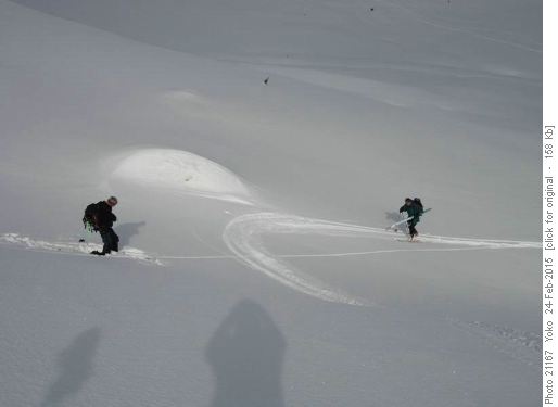 Jim rescued Ed's lost ski at Sun Bowl