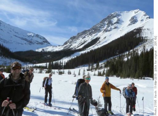 Back down in Commonwealth Creek with Smuts Pass in the distance