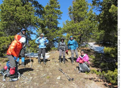 A relatively wind-free lunch spot in the Bull Creek Hills