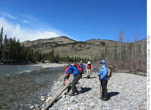 Skipping stones along the Highwood River