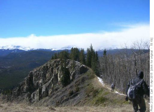 West ridge descent (photo by Barb Brunton)