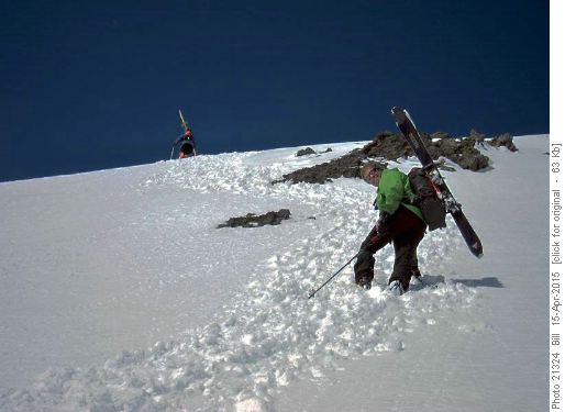 {1710 J Duford} on the way up the to the Robertson col