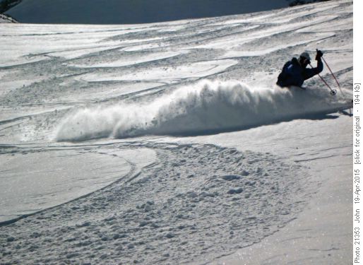 {374 Ger Steh} doing the tele April 19 below Popes peak col
