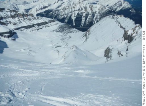 Run down from Popes Col