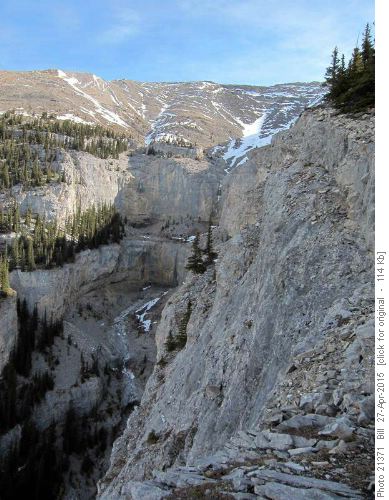View into the upper canyon