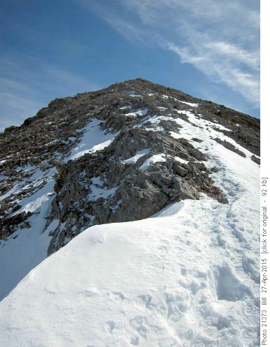 The final ridge to the summit