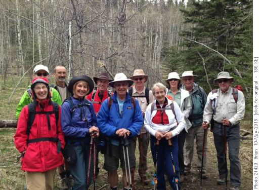 Short break at the last trail junction