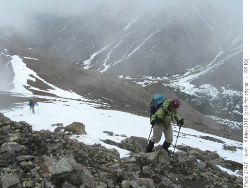 Barb at the summit of Opal South on her first Rambler trip