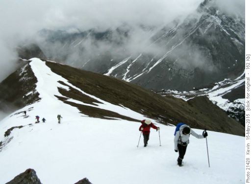 Last few steps before the summit