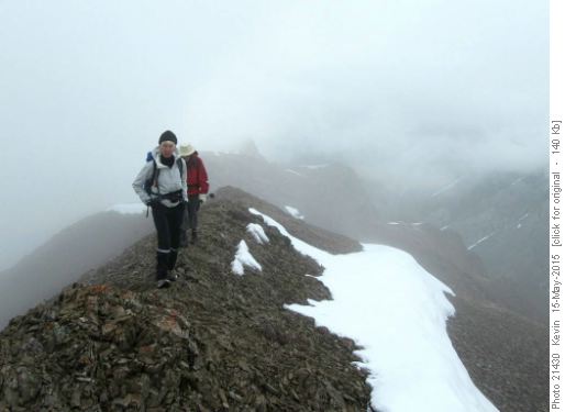 A sea of clouds on the ridge