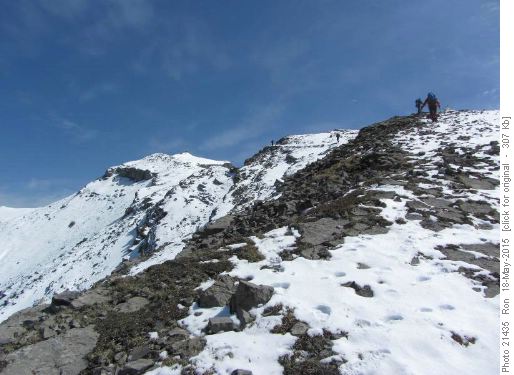Heading for the summit of Burke