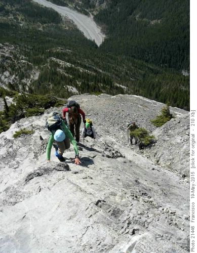 Walking up the slabs