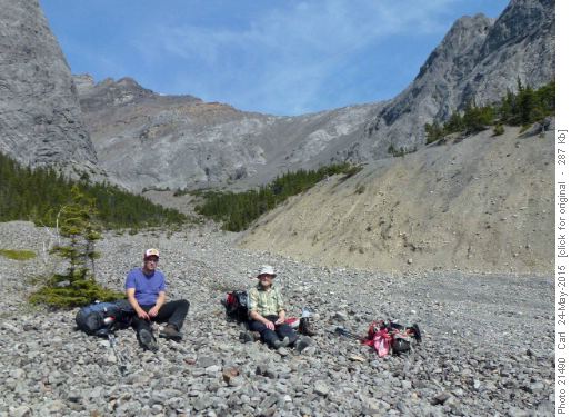 In the rubble valley below Wendell Mtn