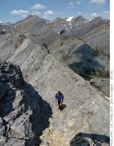 J-M on the west ridge of Wendell Mtn (Townsend in left bkg)