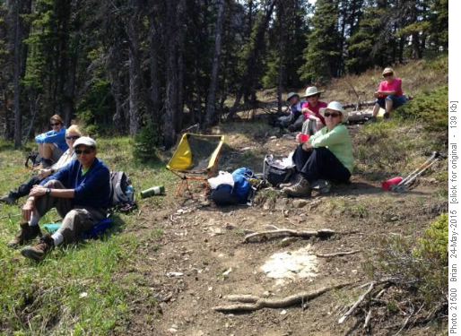 Lunch just below the cliffs