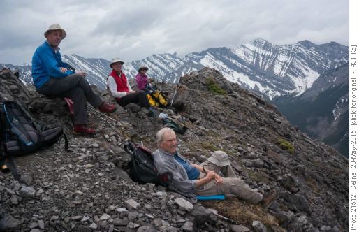 Relaxing at the summit