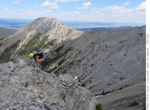 Susan at the summit of West Baldy