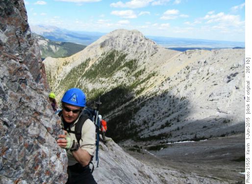Gary on the crux section of West baldy