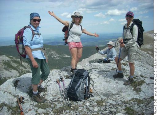 Janice, Ealaine, Philip and Rosanne partway along Moose Loop