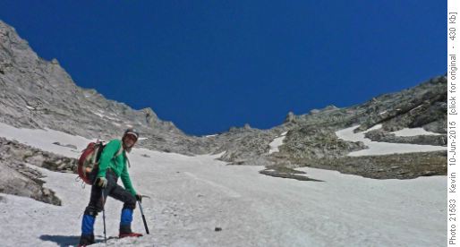 Kevin on the lower snow section