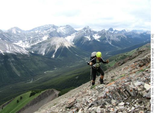 Susan on the upper slabs
