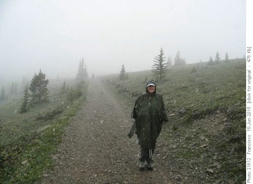 The rain turns to snow