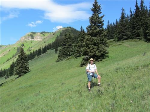 The Coordinator strikes a pose on the Wind Ridge trail