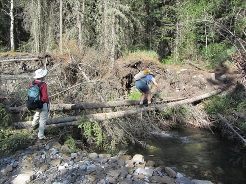 Sketchy crossing of Wind Creek
