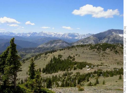 View WSW from Bull Ck Summit