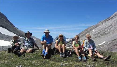 Rummel Pass: Mohsen, Bruce, Ron, Barbara, Kathy & Madeleine