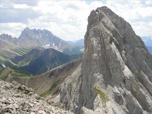 Mt. Wintour with south end of Opal Range to the southeast. Taken at the "Scrambler's summit". 