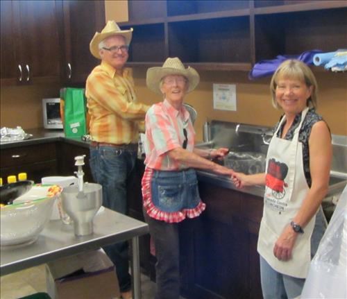 Pancake breakfast kitchen crew: {1789 Warren Richards}, {164 Marianne Flanagan} & supervisor {206 Barb Mitchell}