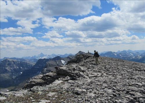 Leaving the summit plateau