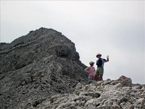 {841 Cord Ri} and {212 Dav Mul} below summit block of Mount Fullerton