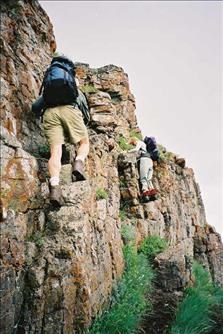 Wind Ridge rock step - two options