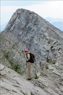 Vi scouting out an alternate way down for next time