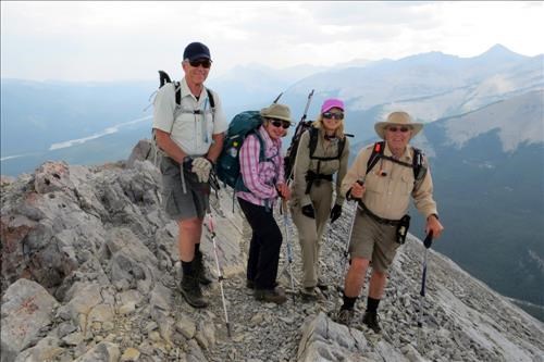 Bruce, Jeanette, Vi and Ray on Nihahi Ridge