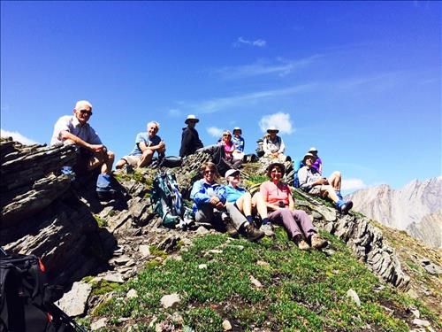 The gang on Mt. Lipsett lower summit