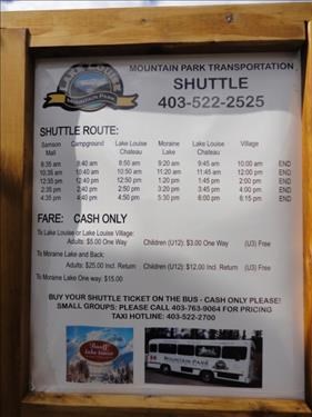 2015: Park's Solution to parking conjestion at Moraine Lake and Lake Louise