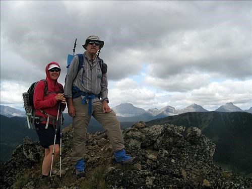 Teresa and Ron on the summit of Unnamed ridge