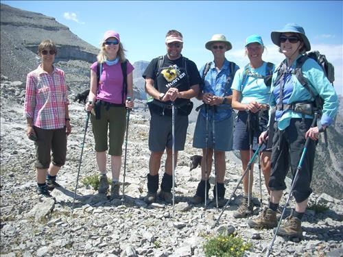 Group shot taken by lone hiker we met on the ridge