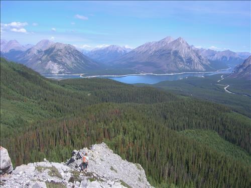 Spray Lakes from East side of Tent Ridge Horseshoe