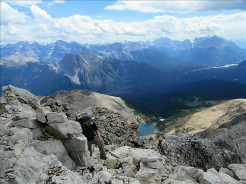 Greg with Hamilton Lake below