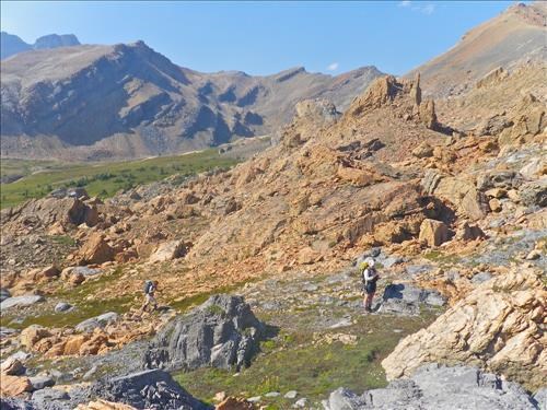 Piking a path through the "Stegosaurus Rocks"