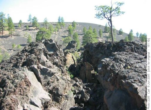 Lava fissure