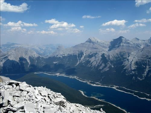 Spray Lake from the summit of Mount Nestor