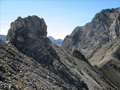 Bypassing the rock outcrop