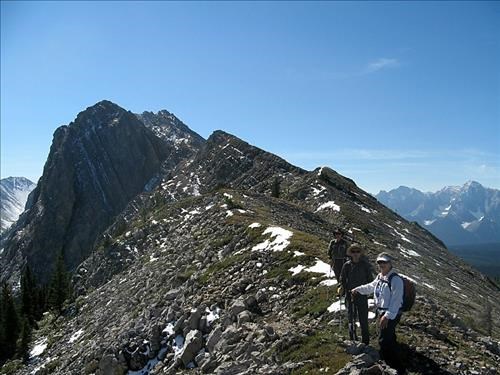 Beautiful open ridge.Our objective in left.